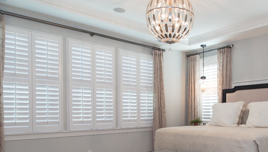 Should You Hang Curtains With Plantation Shutters | www
